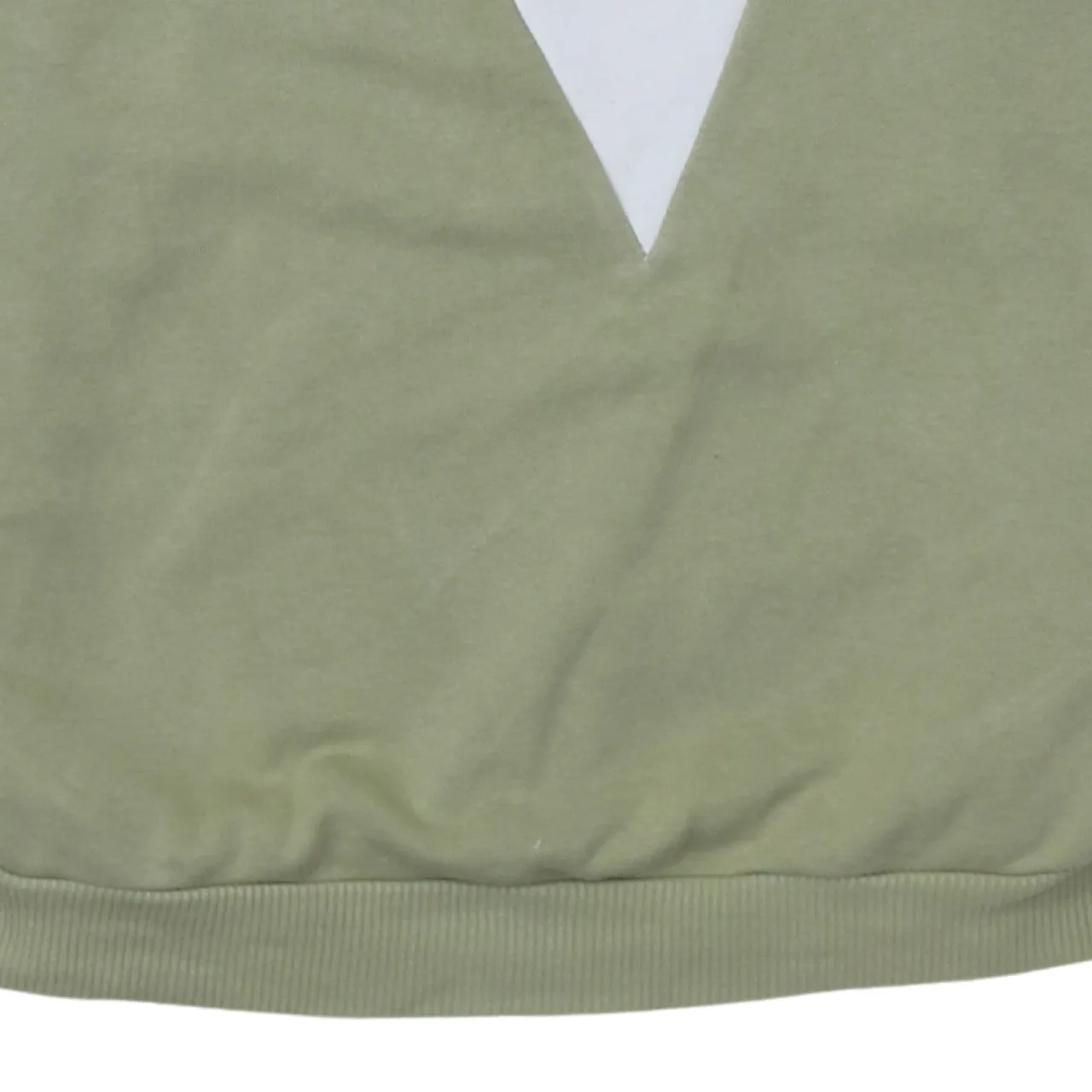 Adidas Khaki Green Sweatshirt Women’s Small Trefoil Printed Logo Colour Block Pullover Top sold by Vintage Club product image thumbnail 4