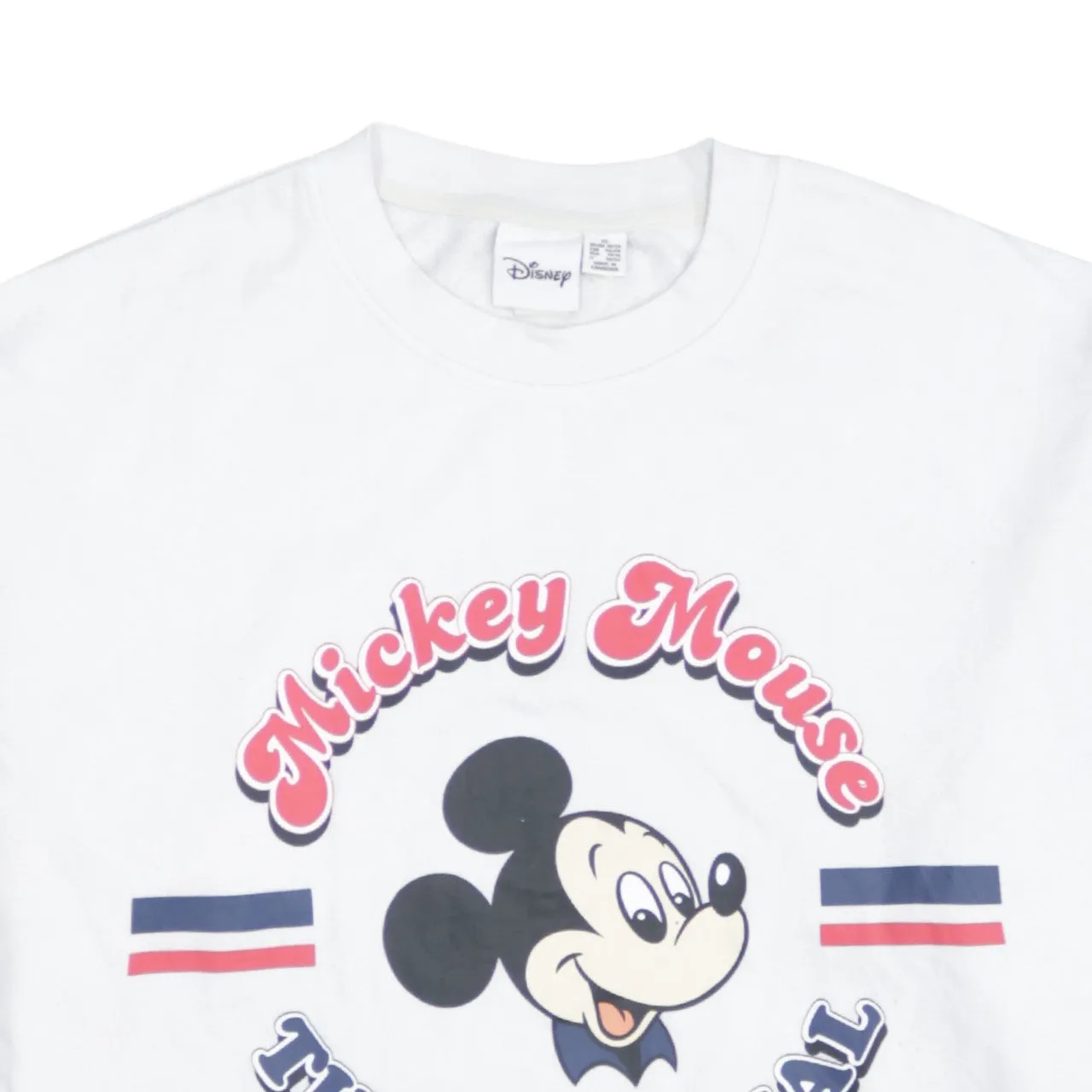 Disney White Mickey Mouse Sweatshirt Women’s XLarge Printed Graphic Crewneck Pullover sold by Vintage Club product image thumbnail 3