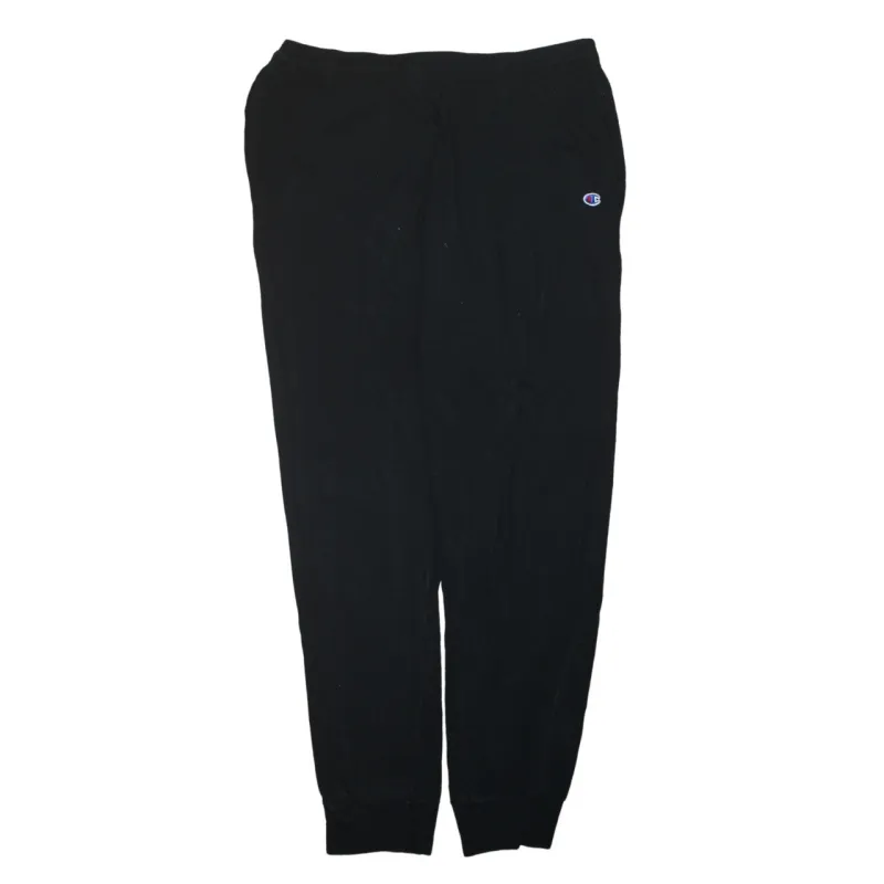 Champion Black Joggers Men’s XXLarge Small Embroidered C Logo Cuffed Sweatpants Loungewear made by Champion