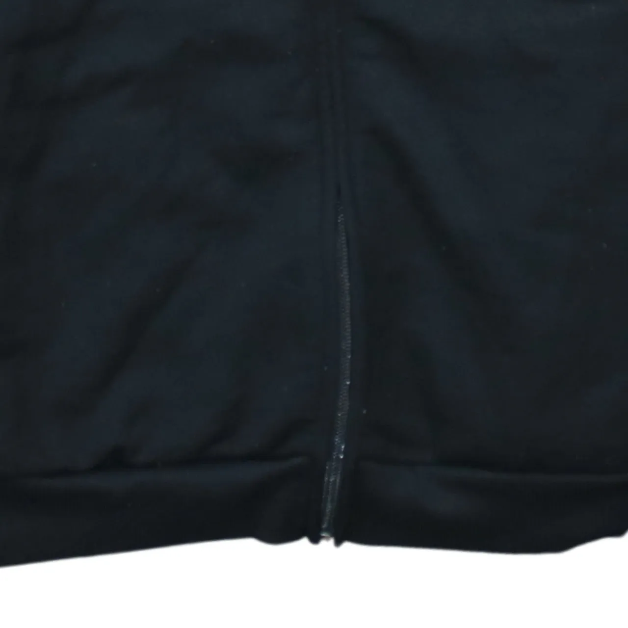 Adidas Black Full Zip Hoodie Women's Large Printed Sleeve Logo Drawstring Hood Sweatshirt sold by Vintage Club product image thumbnail 4