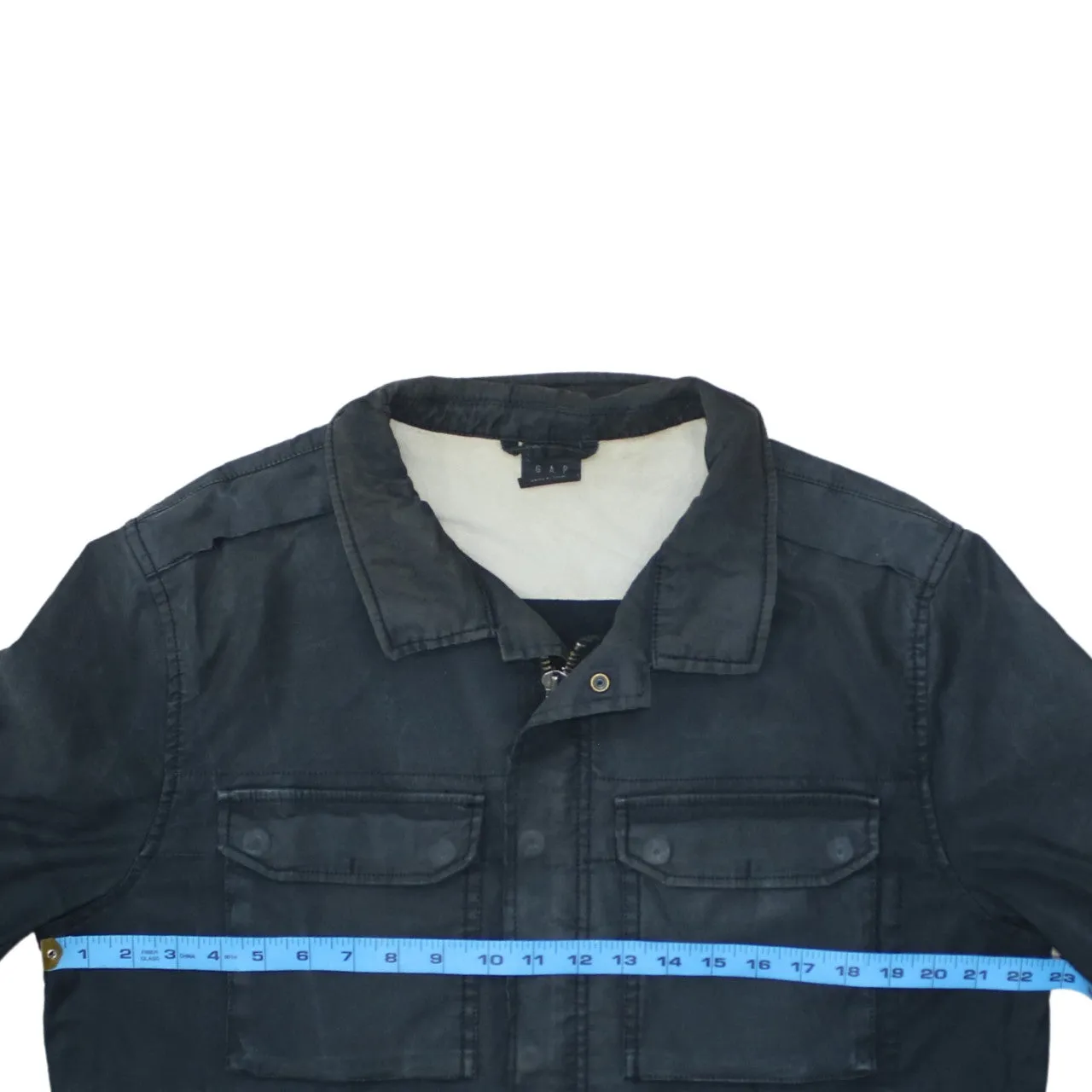 Gap Black Jacket Women’s Large Utility Pockets Button Front Casual Outerwear sold by Vintage Club product image thumbnail 5