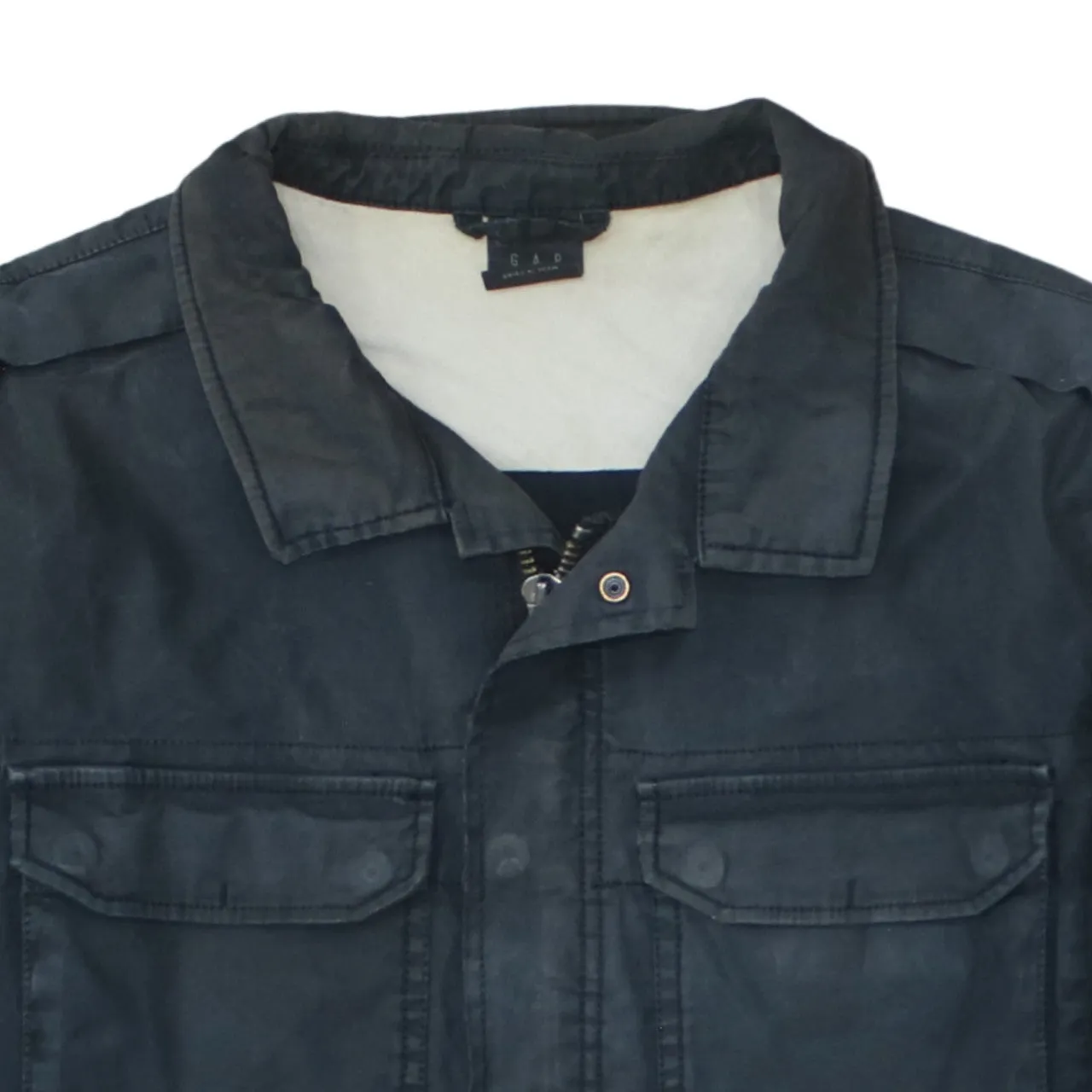 Gap Black Jacket Women’s Large Utility Pockets Button Front Casual Outerwear sold by Vintage Club product image thumbnail 3