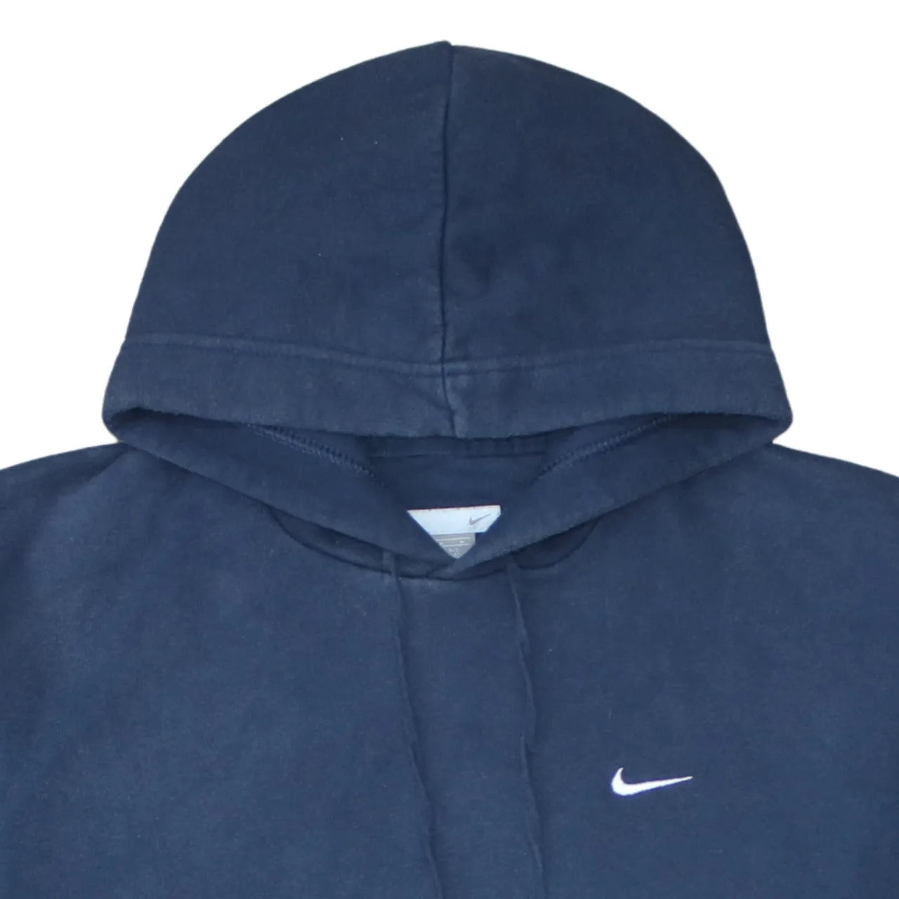 Nike Navy Blue Hoodie Men's Medium Embroidered Swoosh Front Pocket Pullover Sweatshirt sold by Vintage Club product image thumbnail 3