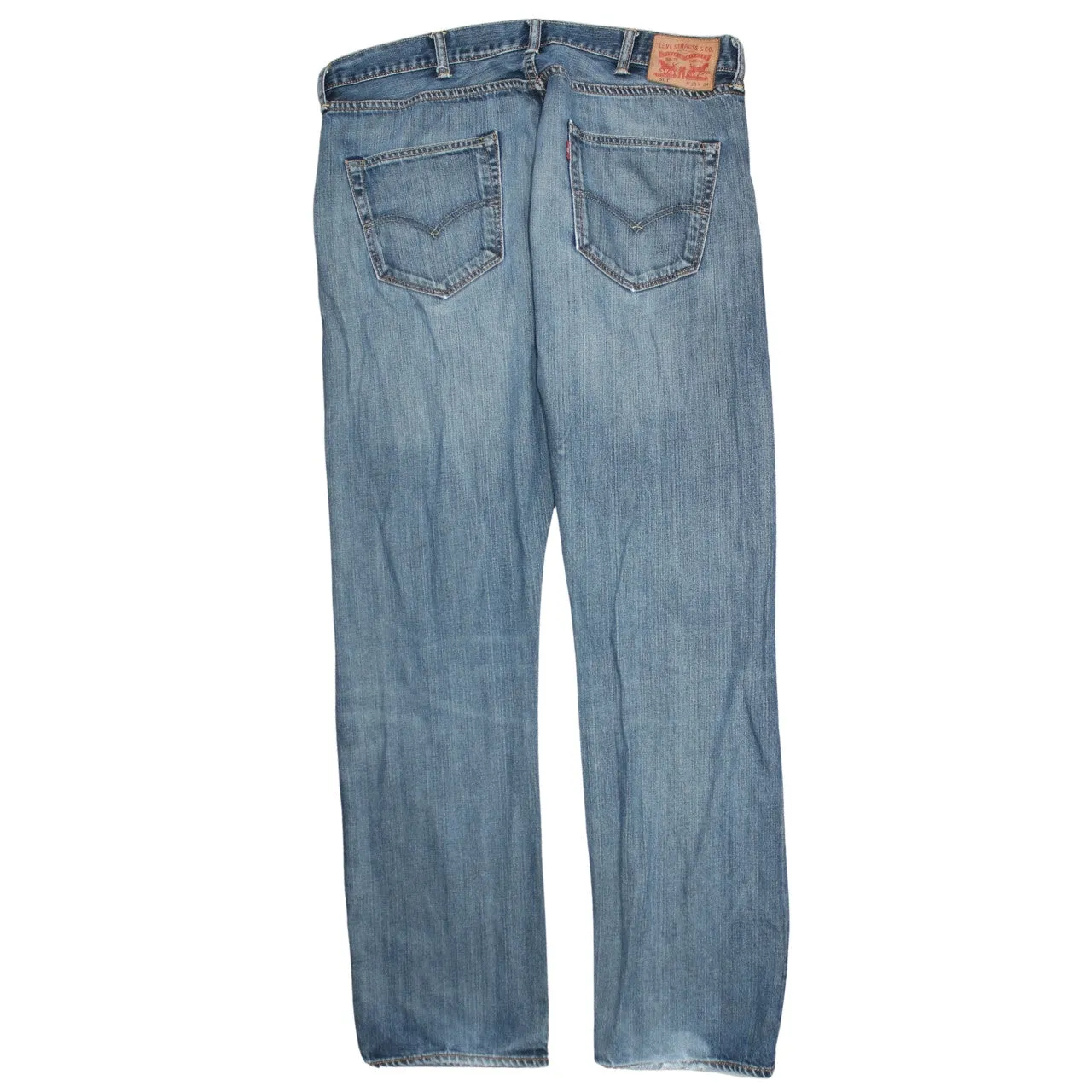 Levi Strauss Blue Denim Jeans Men's 38 Straight Leg Classic Five Pocket Trousers sold by Vintage Club