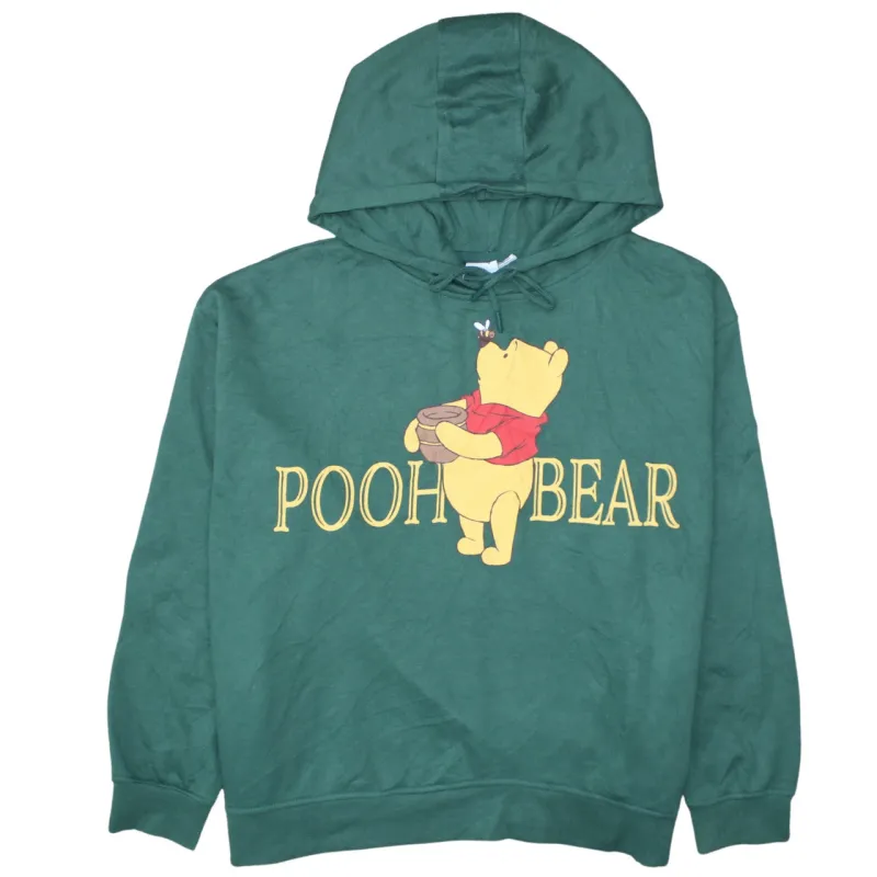 Disney Green Hoodie Women’s XLarge Printed Pooh Bear Graphic Pullover Sweatshirt made by Disney