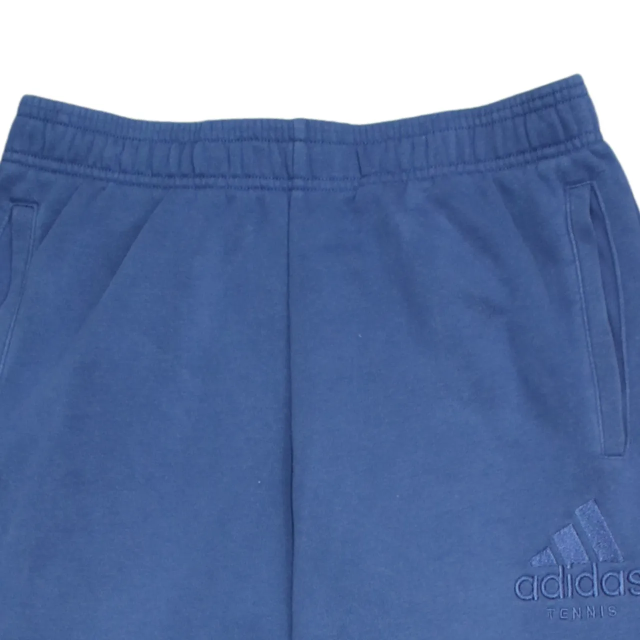 Adidas Blue Joggers Men's Medium Embroidered Logo Elastic Waist Cuffed Sweatpants sold by Vintage Club product image thumbnail 3