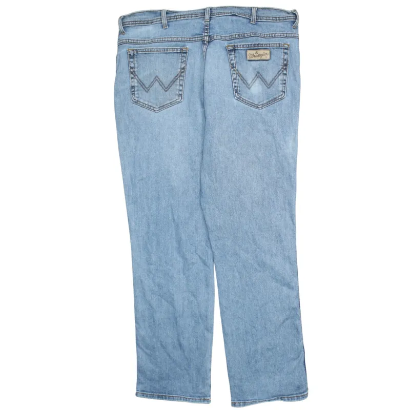 Wrangler Light Blue Jeans Men's 42 Classic Five Pocket Straight Leg Denim Pants sold by Vintage Club