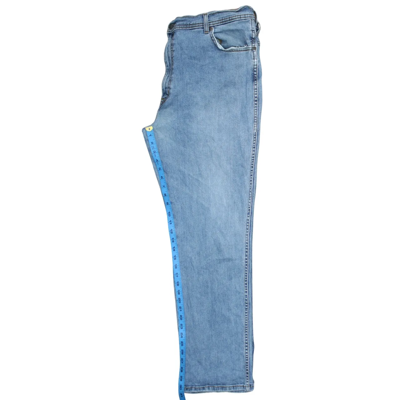 Wrangler Light Blue Jeans Men's 42 Classic Five Pocket Straight Leg Denim Pants sold by Vintage Club product image thumbnail 5