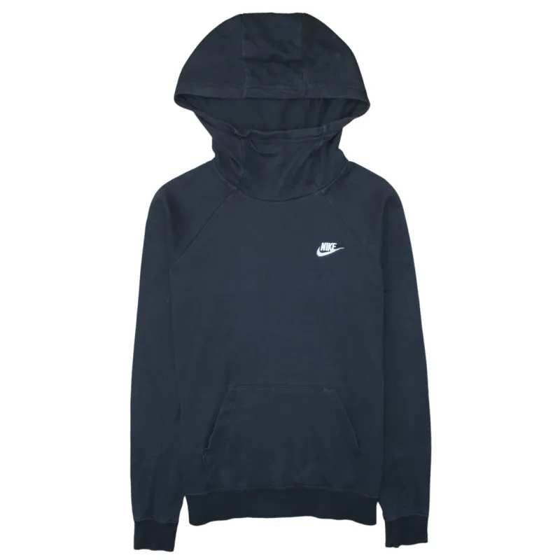 Nike Black Hoodie Men's Medium Embroidered Swoosh Logo Front Pocket Pullover Sweatshirt sold by Vintage Club