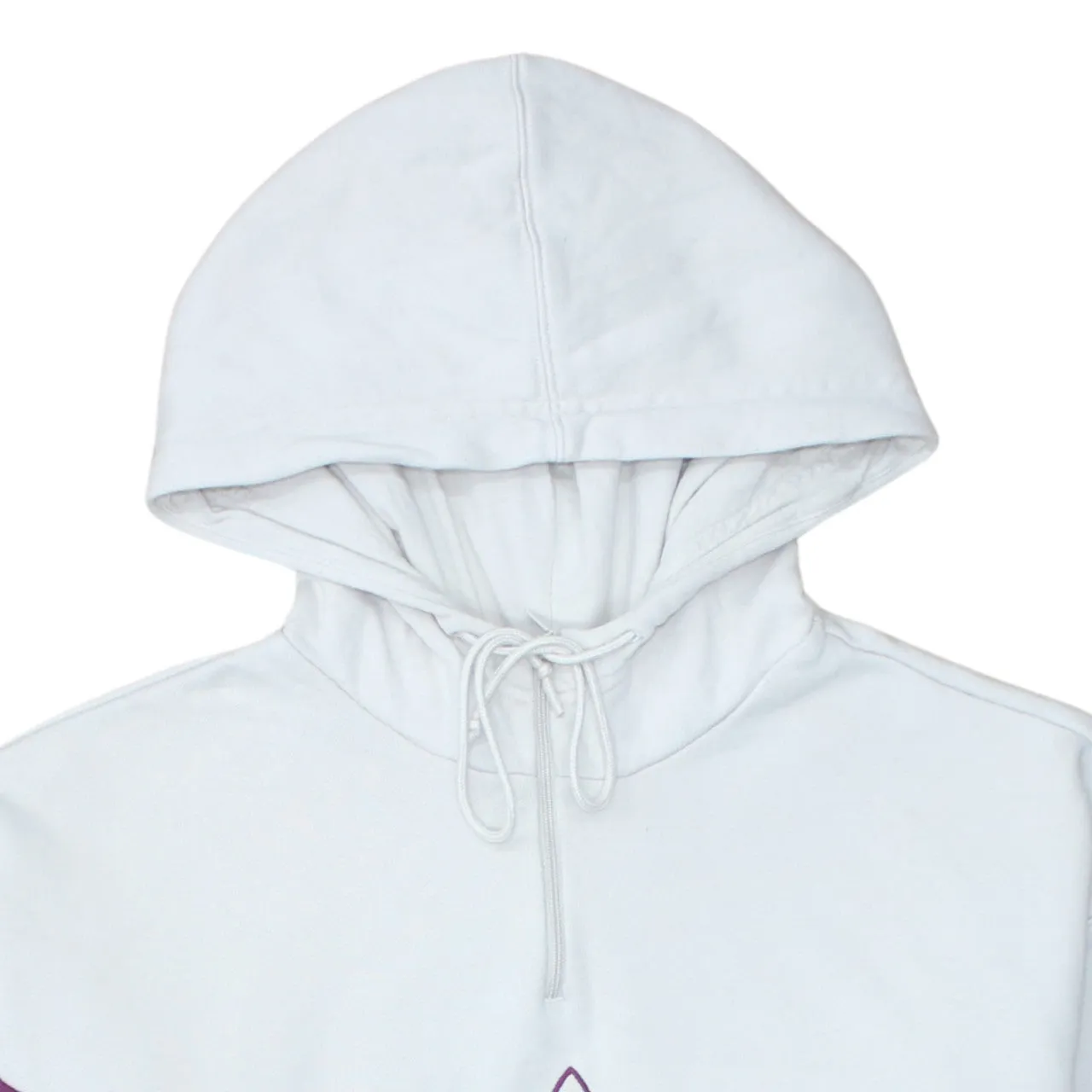 Adidas White Colourblock Hoodie Women’s XLarge Trefoil Printed Logo Pullover Sweatshirt sold by Vintage Club product image thumbnail 3