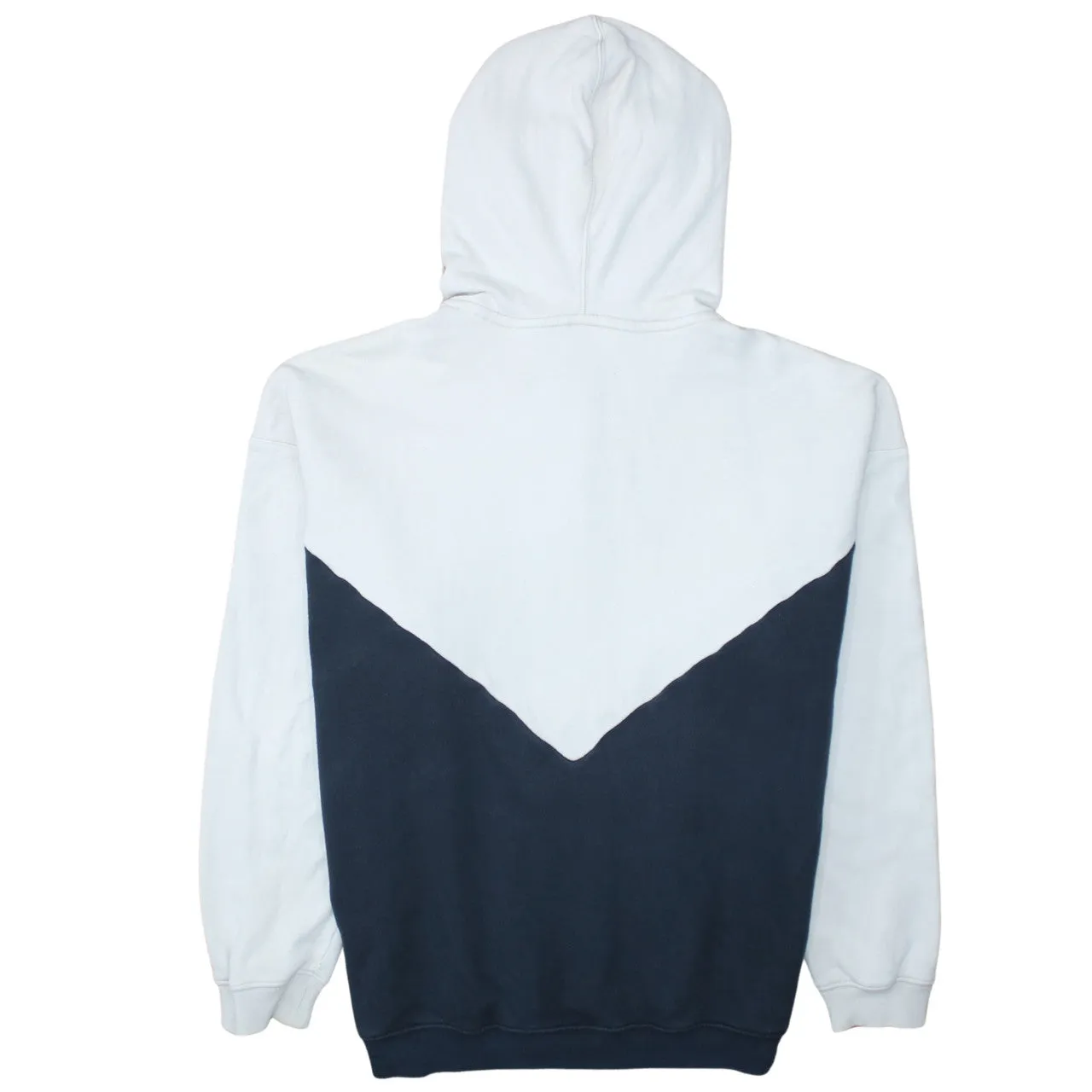 Adidas White Colourblock Hoodie Women’s XLarge Trefoil Printed Logo Pullover Sweatshirt sold by Vintage Club product image thumbnail 2