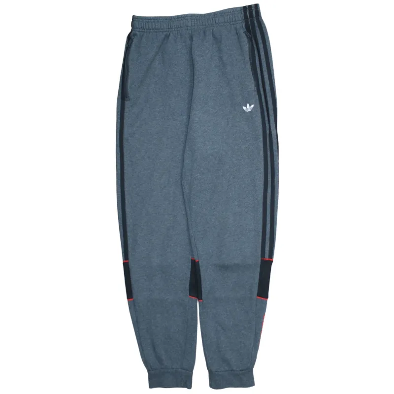 Adidas Dark Grey Joggers Women’s Large Trefoil Logo Three Stripe Panel Sweatpants sold by Vintage Club