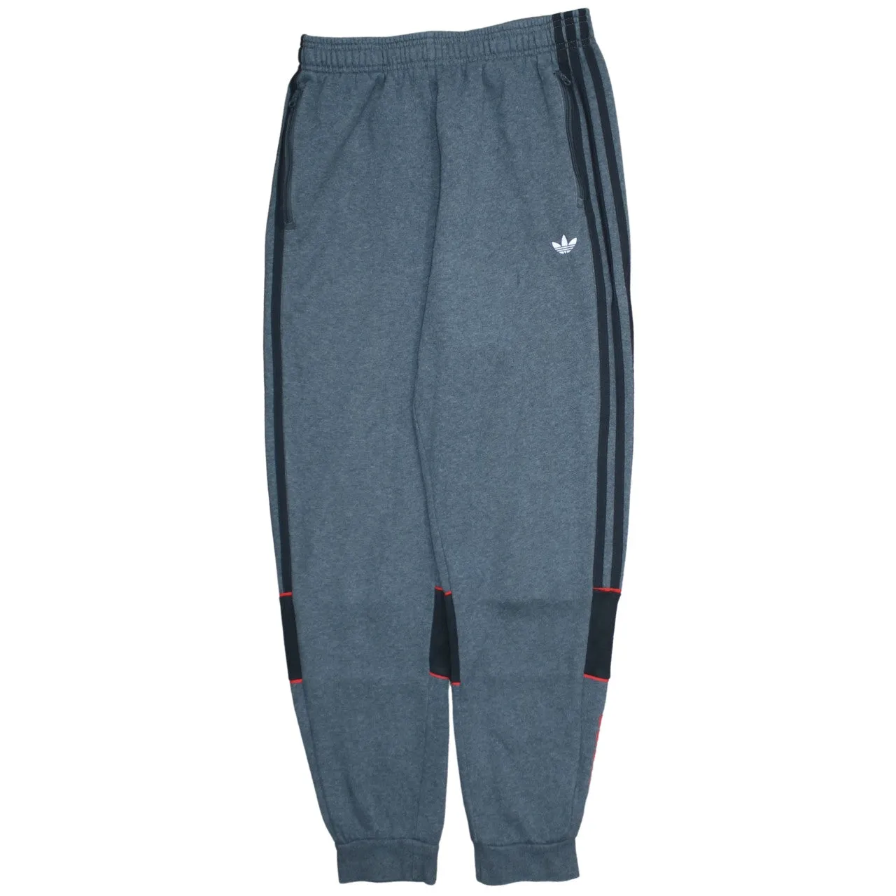 Adidas Dark Grey Joggers Women’s Large Trefoil Logo Three Stripe Panel Sweatpants sold by Vintage Club