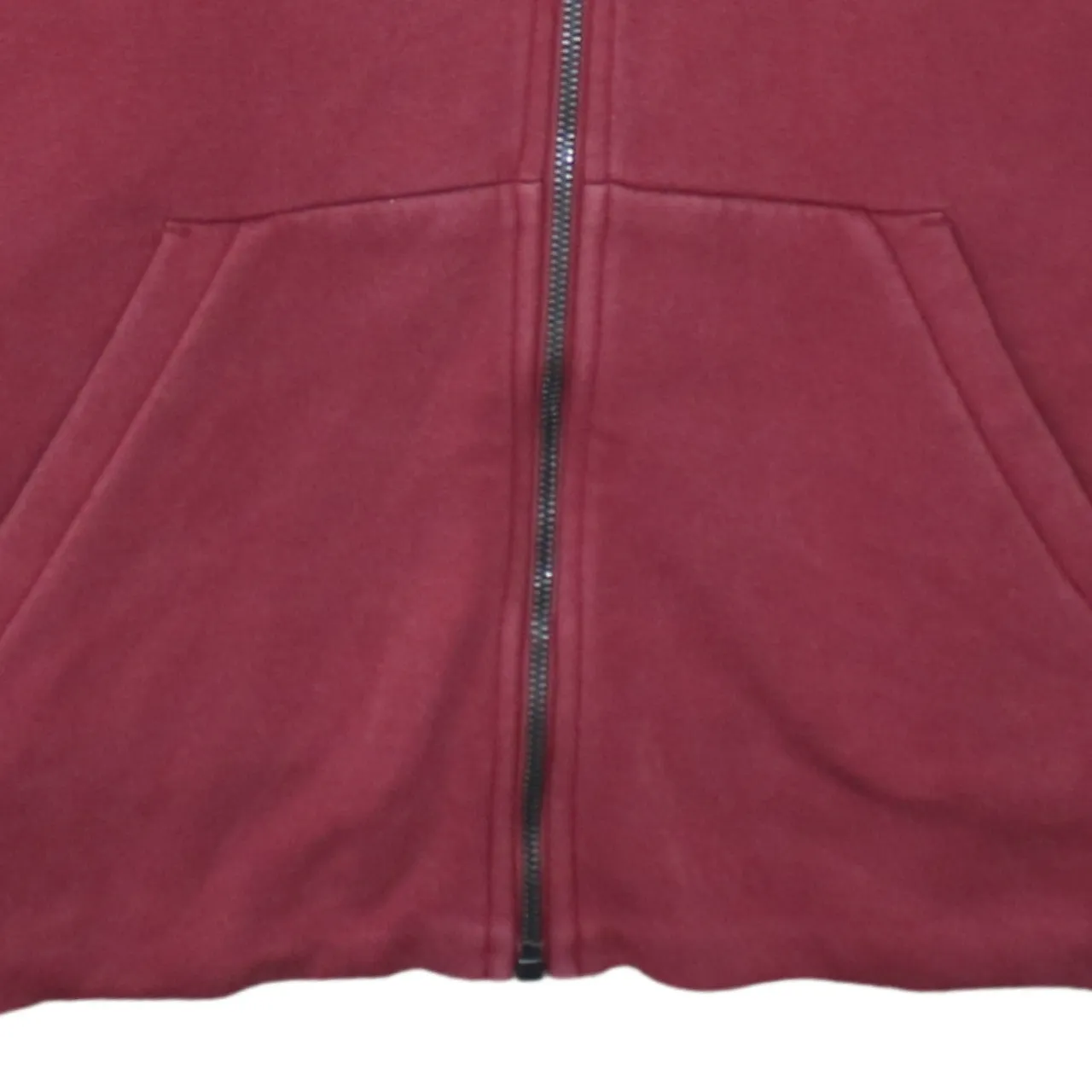 Adidas Burgundy Red Hoodie Women’s XLarge Full Zip Printed Sleeve Logo Casual Sweatshirt sold by Vintage Club product image thumbnail 4