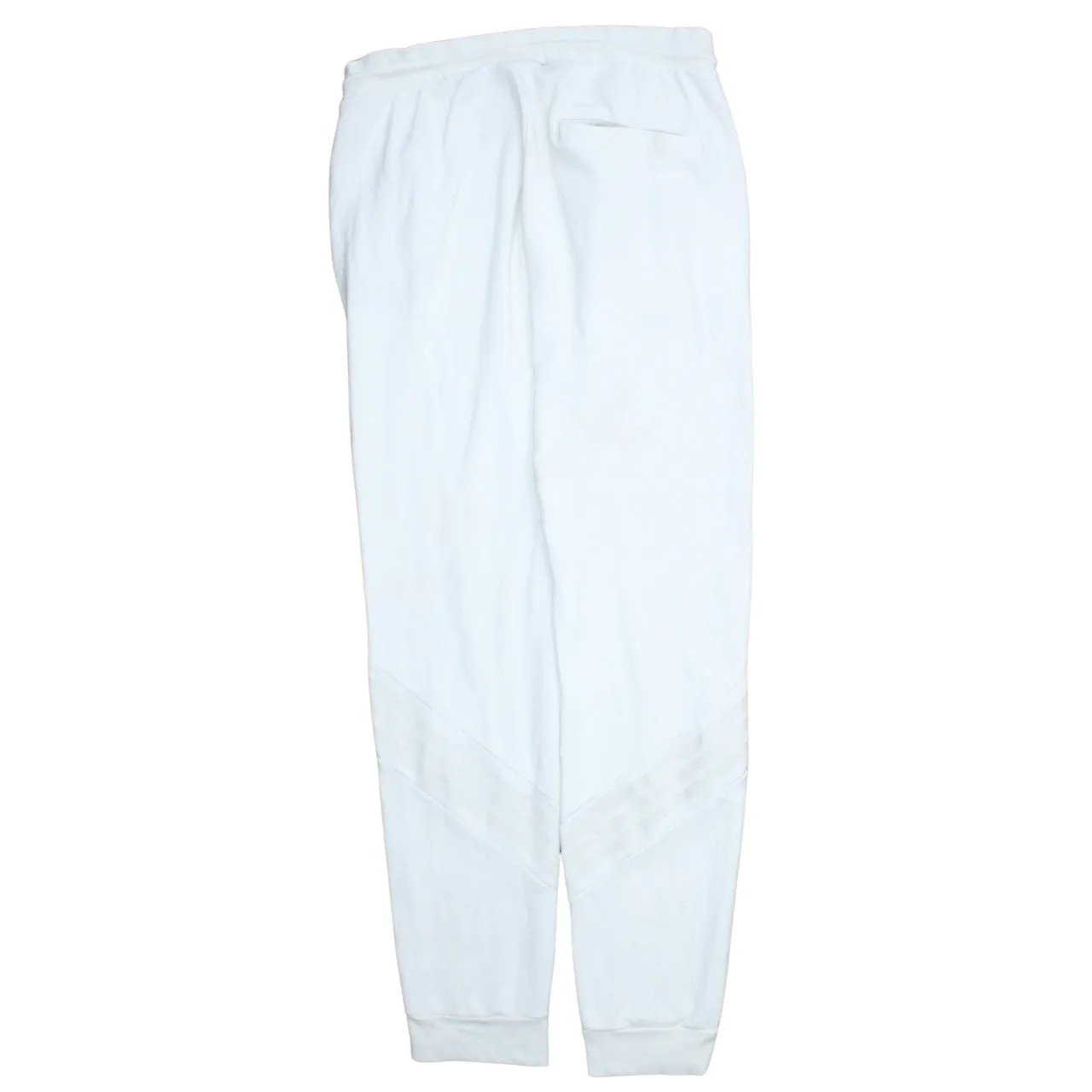 Adidas White Joggers Men’s Large Embroidered Trefoil Logo Cuffed Hem Drawstring Sweatpants sold by Vintage Club product image thumbnail 2