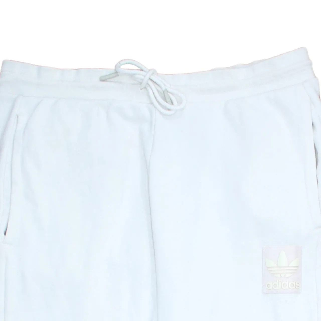 Adidas White Joggers Men’s Large Embroidered Trefoil Logo Cuffed Hem Drawstring Sweatpants sold by Vintage Club product image thumbnail 3