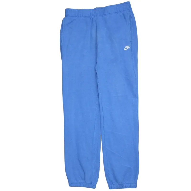 Nike Blue Joggers Sweatpants Men's Small Embroidered Swoosh Elastic Waist Cuffed Hem made by Nike