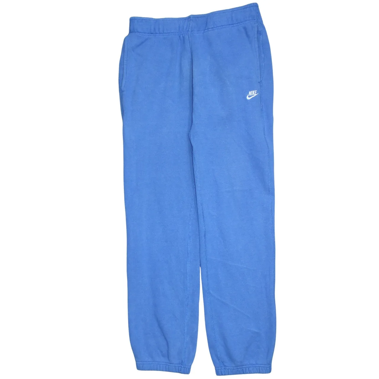 Nike Blue Joggers Sweatpants Men's Small Embroidered Swoosh Elastic Waist Cuffed Hem sold by Vintage Club