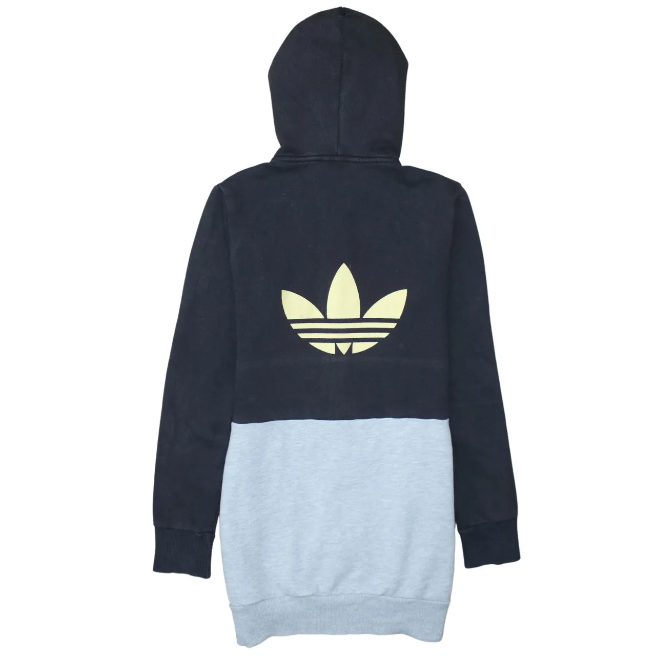 Adidas Black Grey Hoodie Women’s XSmall Full Zip Trefoil Logo Colour Block Sweatshirt sold by Vintage Club product image thumbnail 2