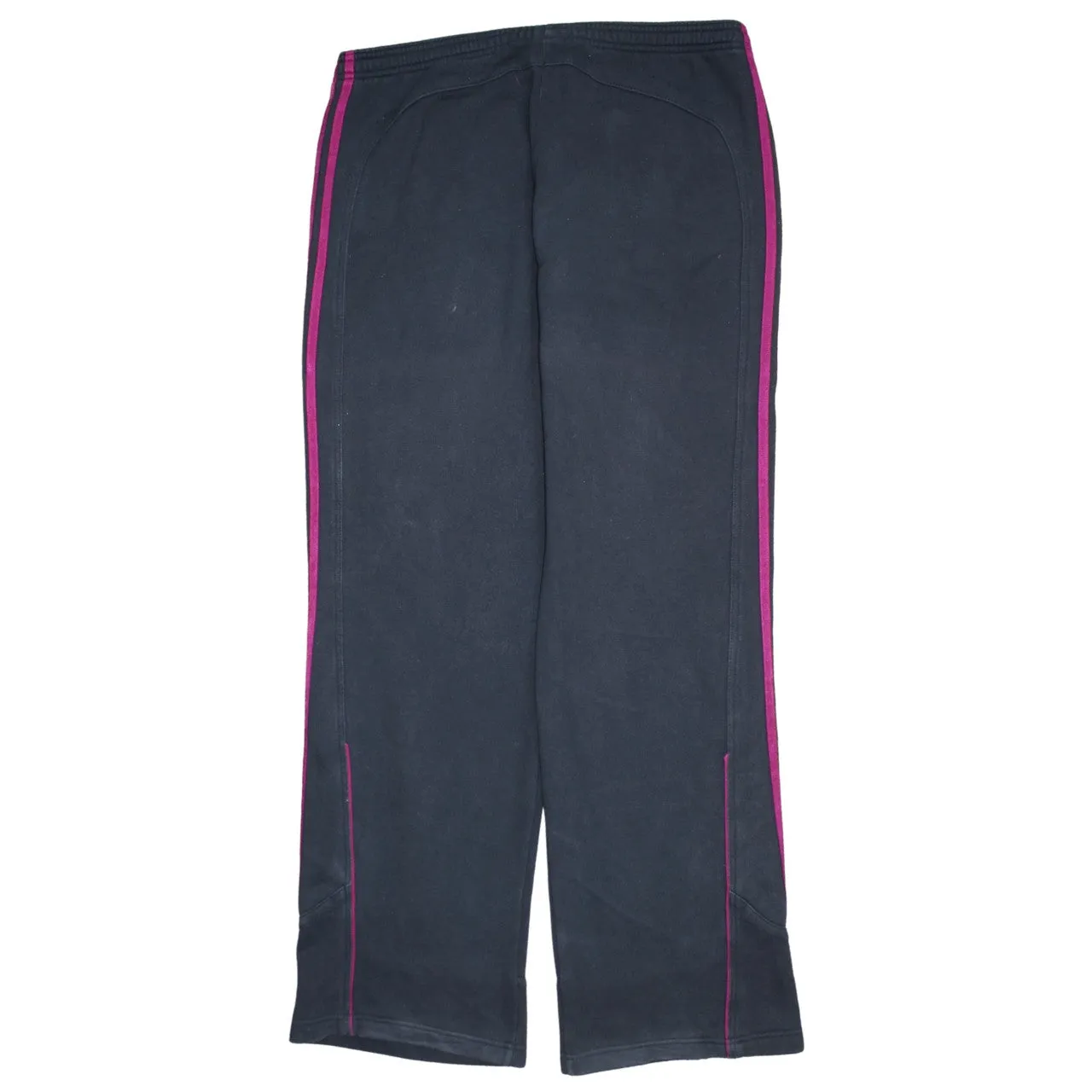 Adidas Black Track Pants Women’s 34 Pink Three Stripe Logo Elastic Waist Trousers sold by Vintage Club product image thumbnail 2