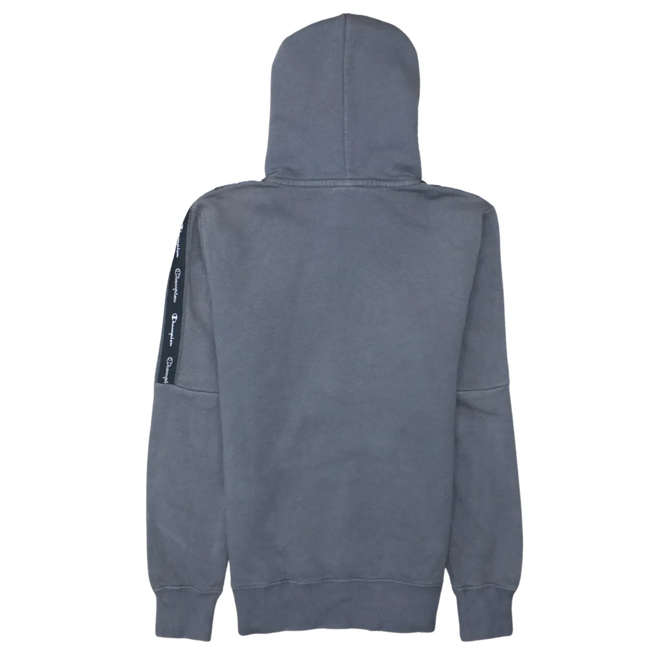 Champion Charcoal Hoodie Women's Small Embroidered Logo Tape Sleeve Pocket Pullover Sweatshirt sold by Vintage Club product image thumbnail 2