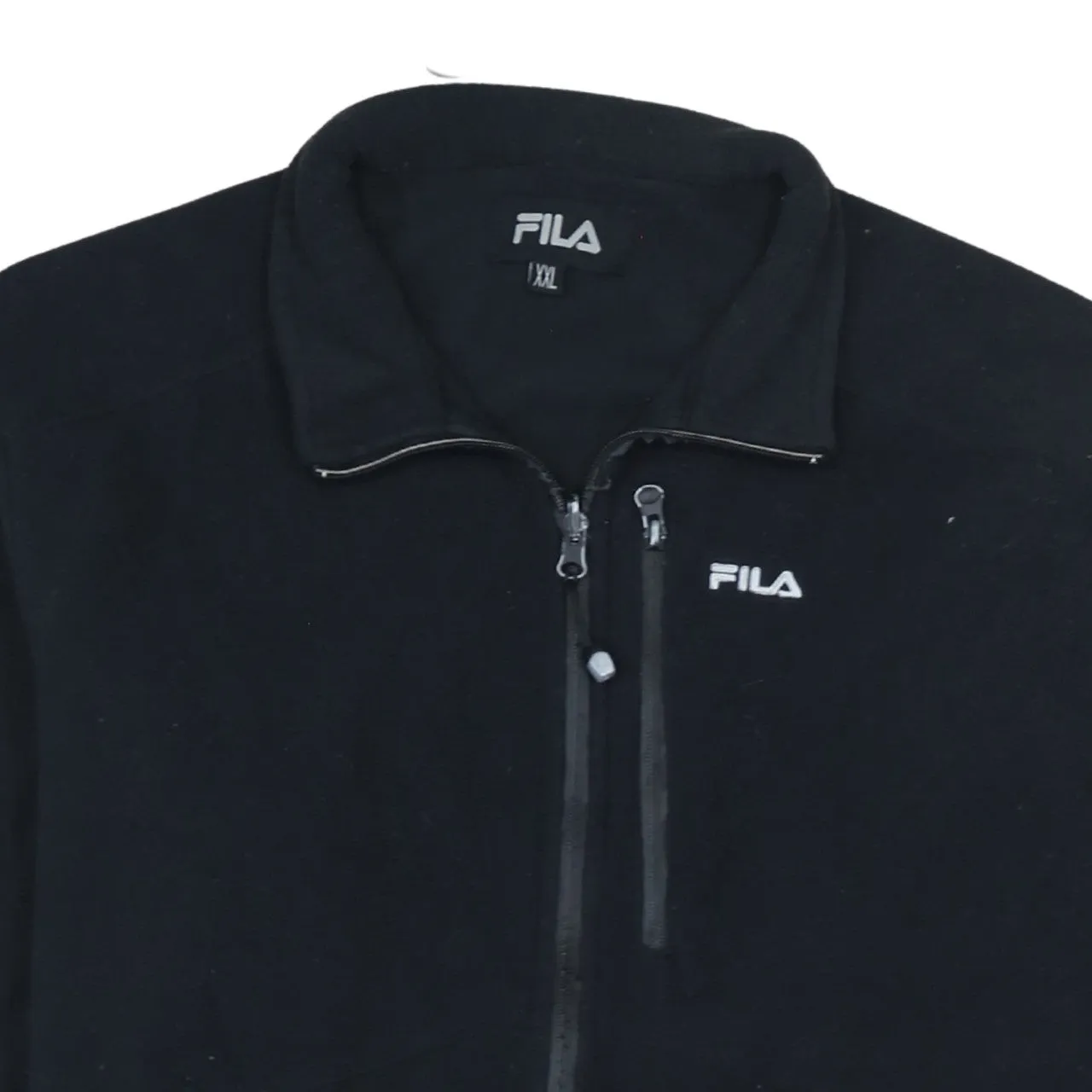 Fila Black Full Zip Fleece Jacket Women's XXL Embroidered Logo Chest Zip Pocket Outerwear sold by Vintage Club product image thumbnail 3