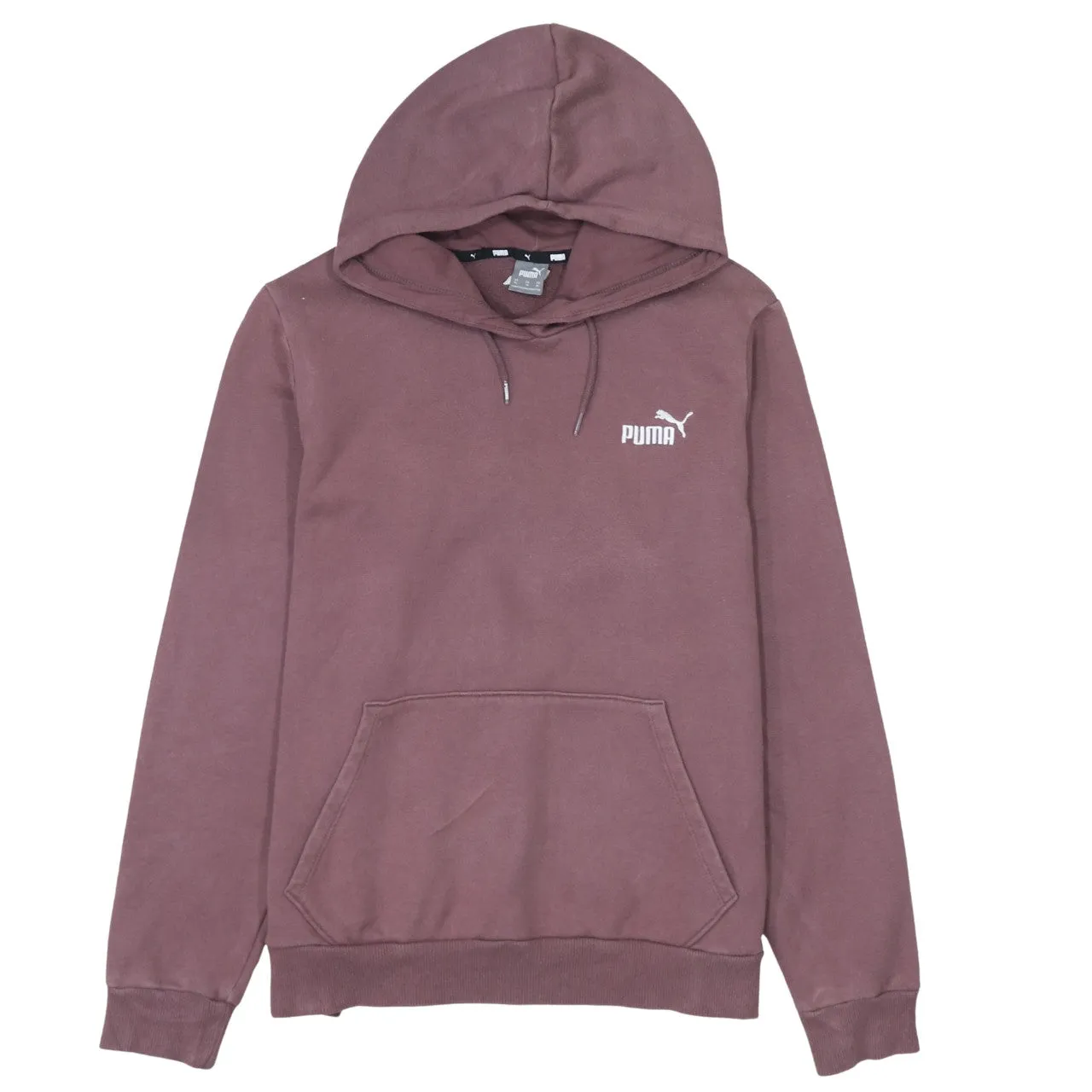 Puma Mauve Hoodie Women’s XLarge Printed Chest Logo Drawstring Hood Front Pocket Sweatshirt sold by Vintage Club