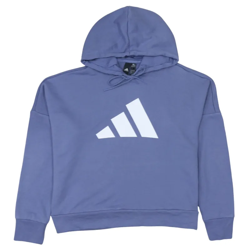 Adidas Purple Hoodie Women’s Large Printed Logo Drawstring Hood Casual Pullover Sweatshirt sold by Vintage Club