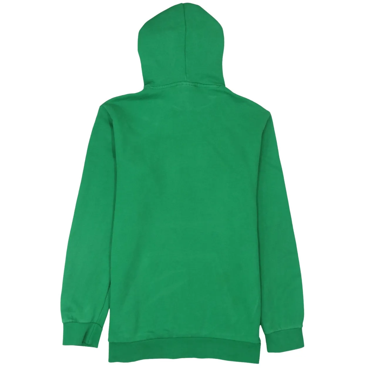Adidas Green Hoodie Women’s Medium Trefoil Printed Logo Front Pocket Pullover Sweatshirt sold by Vintage Club product image thumbnail 2