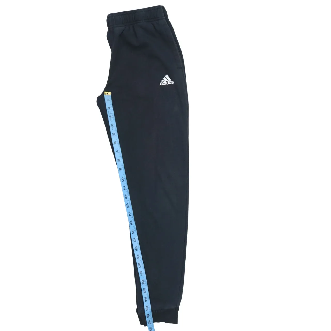 Adidas Black Joggers Women’s Large Embroidered Logo Elastic Waist Cuffed Sweatpants sold by Vintage Club product image thumbnail 5