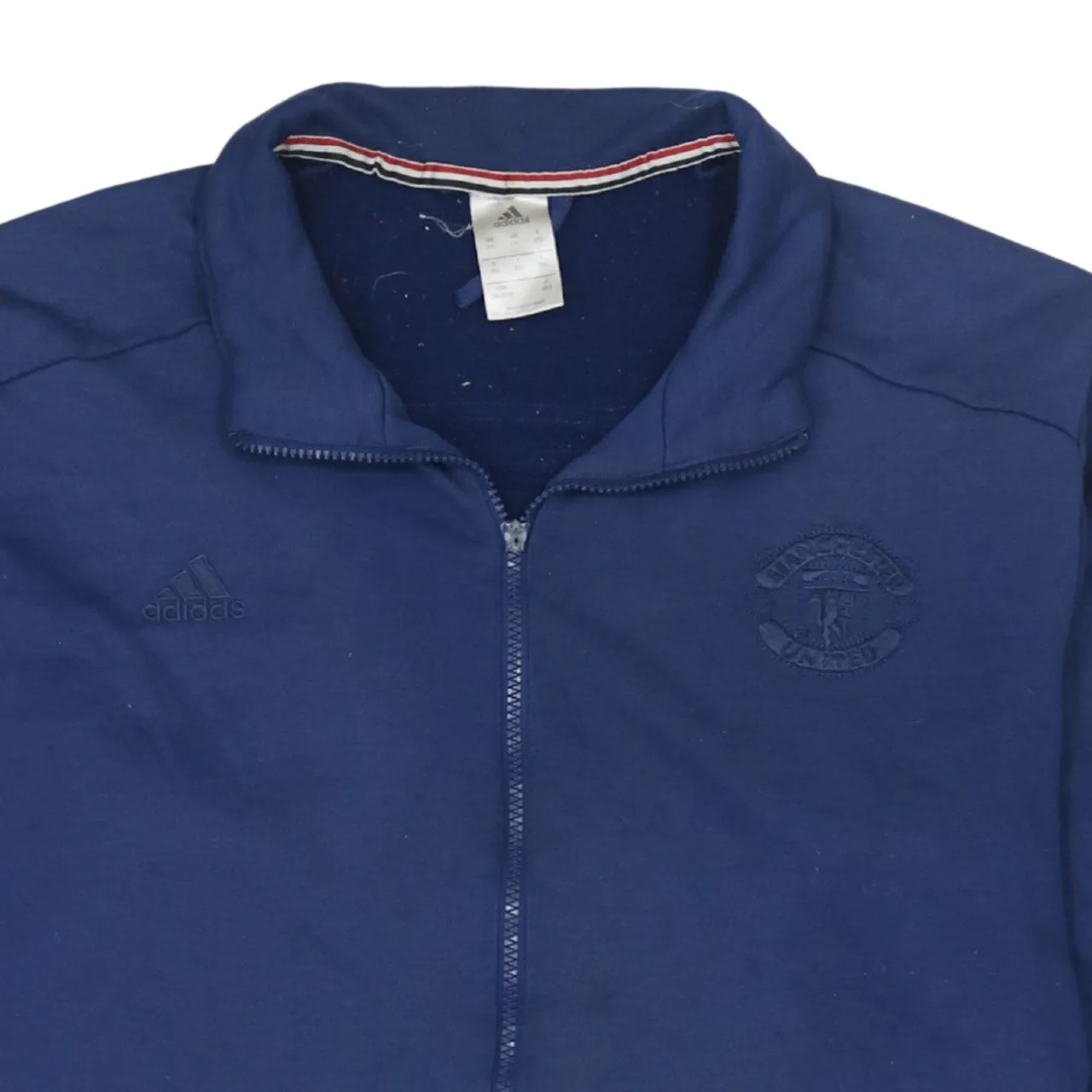Adidas Navy Blue Full Zip Sweatshirt Men's XXLarge Embroidered Manchester United Crest Track Top sold by Vintage Club product image thumbnail 3
