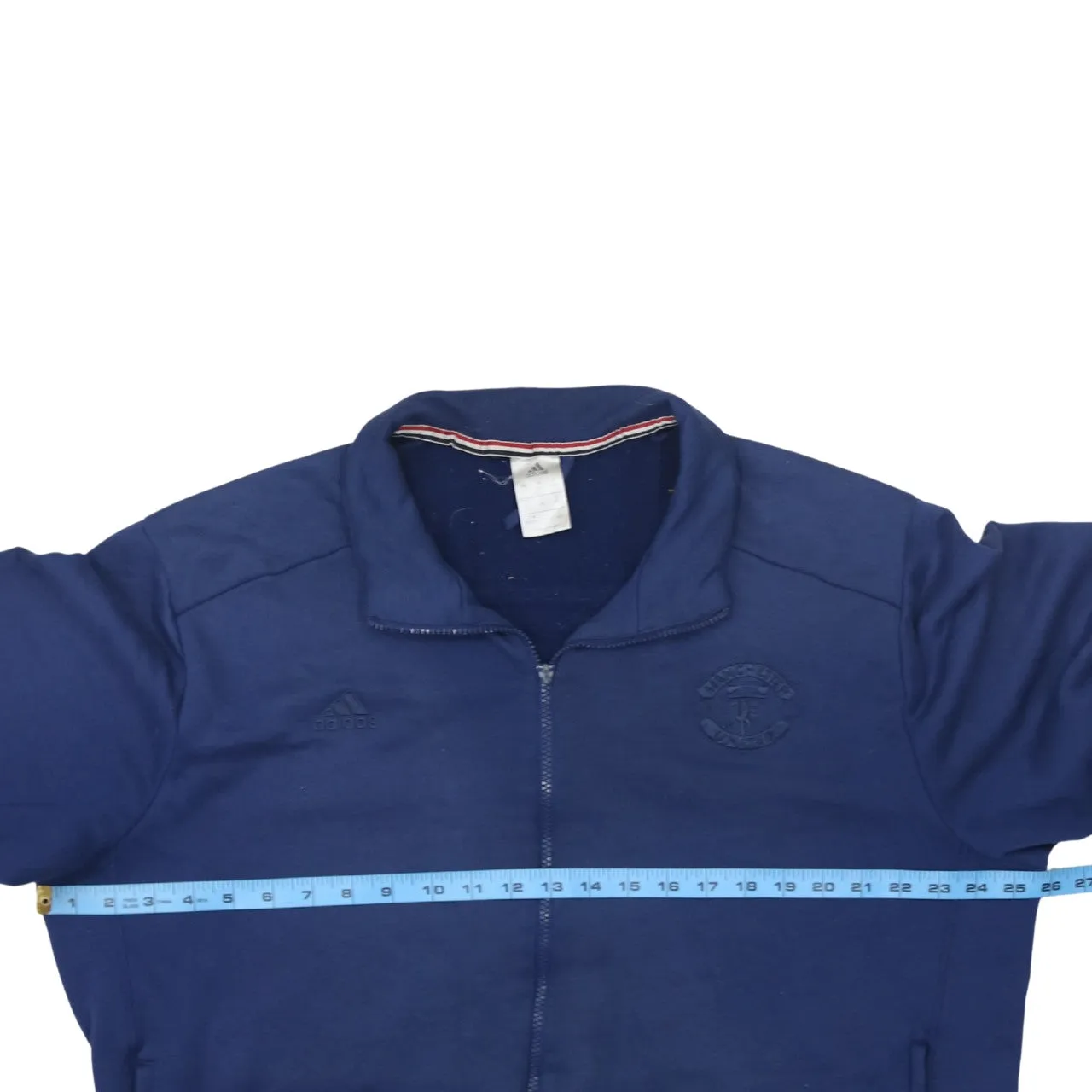 Adidas Navy Blue Full Zip Sweatshirt Men's XXLarge Embroidered Manchester United Crest Track Top sold by Vintage Club product image thumbnail 5