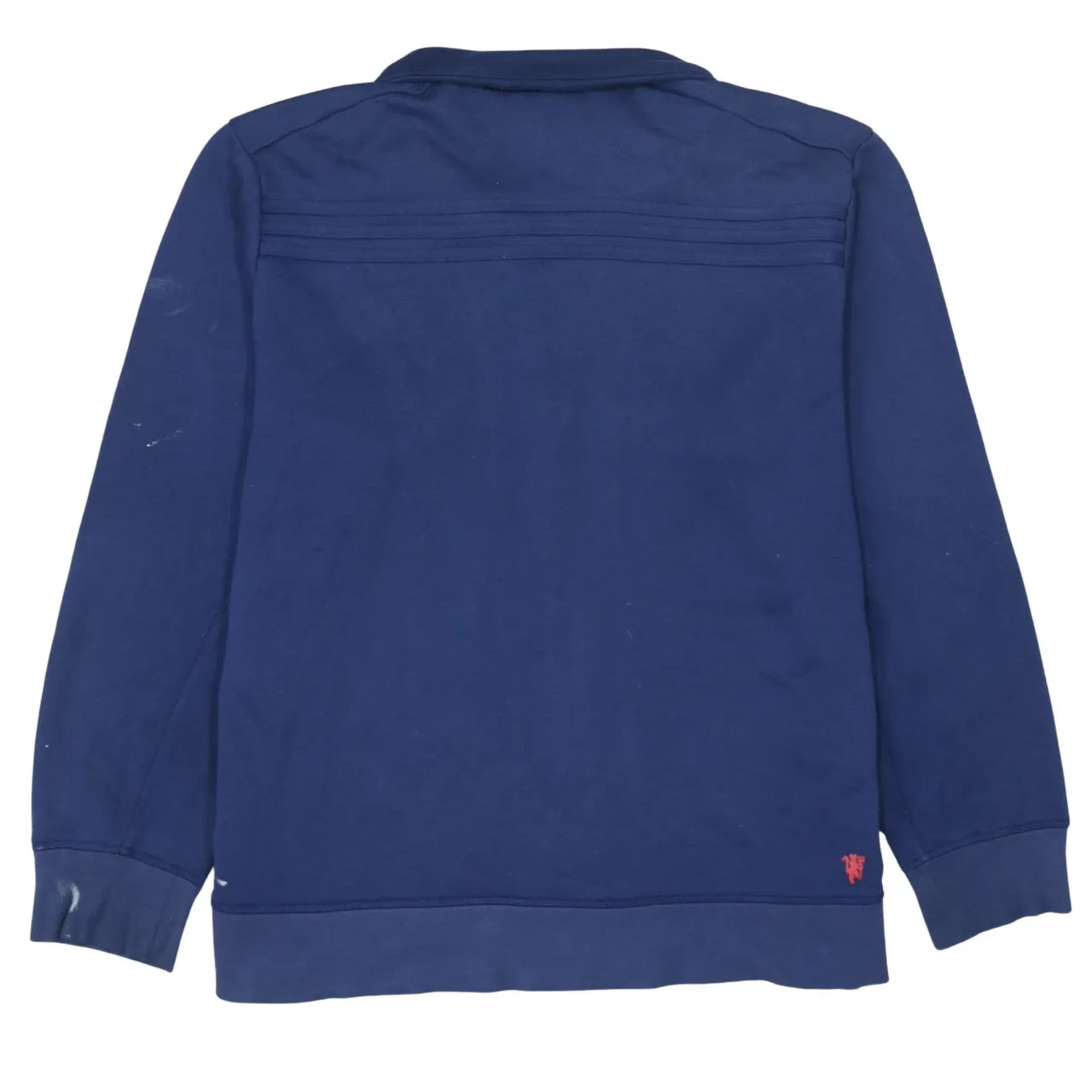 Adidas Navy Blue Full Zip Sweatshirt Men's XXLarge Embroidered Manchester United Crest Track Top sold by Vintage Club product image thumbnail 2