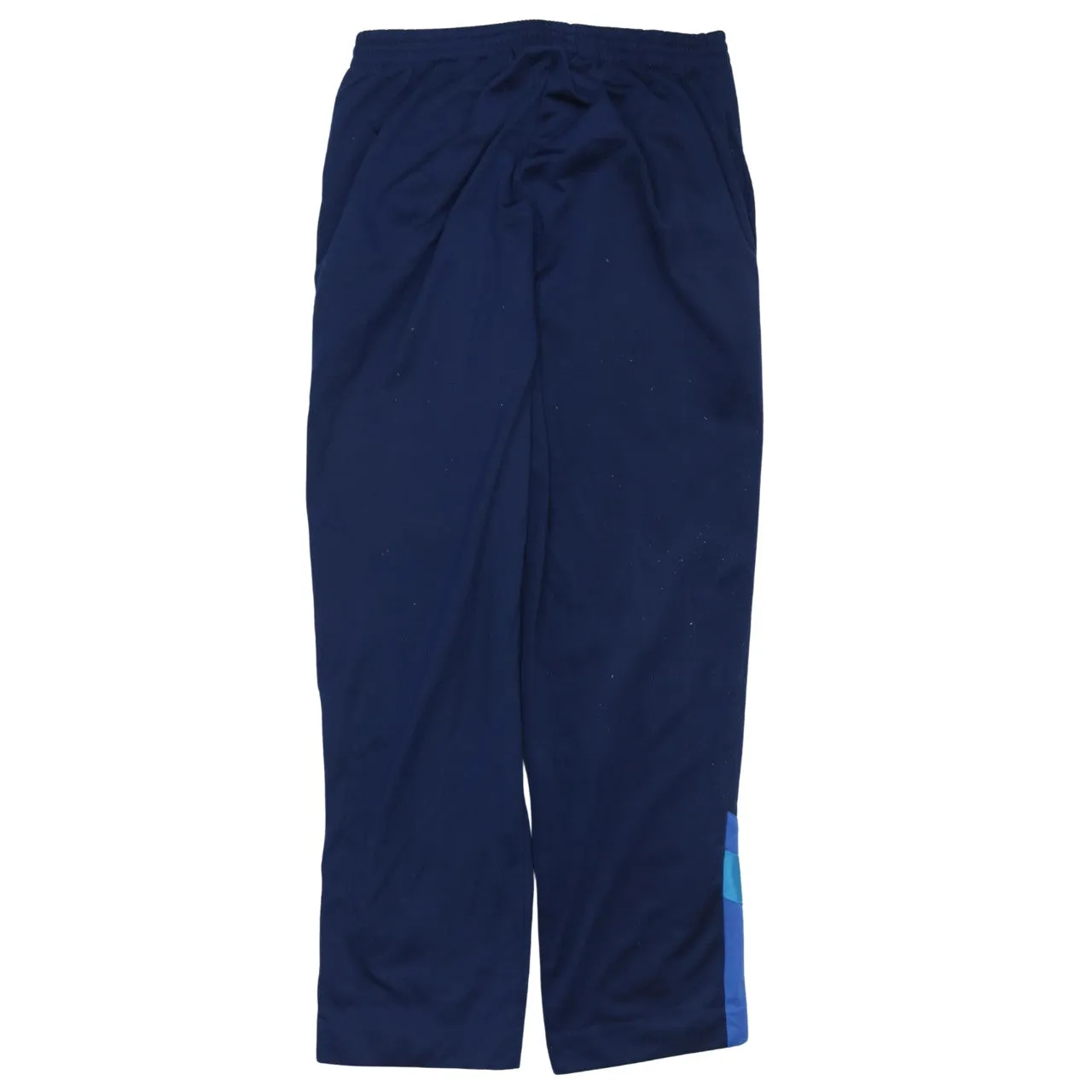 Nike Navy Blue Trousers Men's Small Embroidered Swoosh Elastic Waist Contrast Panels Track Pants sold by Vintage Club product image thumbnail 2