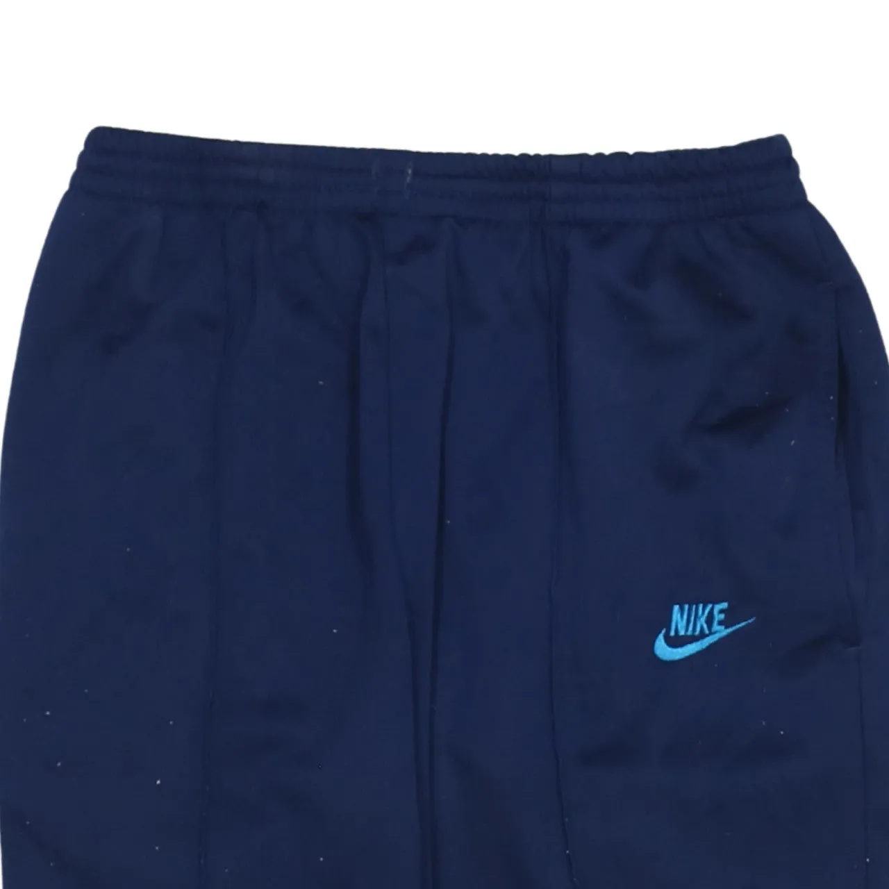 Nike Navy Blue Trousers Men's Small Embroidered Swoosh Elastic Waist Contrast Panels Track Pants sold by Vintage Club product image thumbnail 3