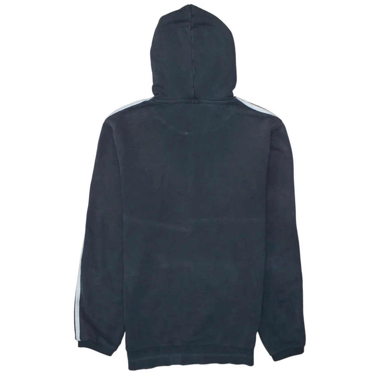 Adidas Black Hoodie Men's Small Embroidered Logo Three Stripe Sleeves Pullover Sweatshirt sold by Vintage Club product image thumbnail 2