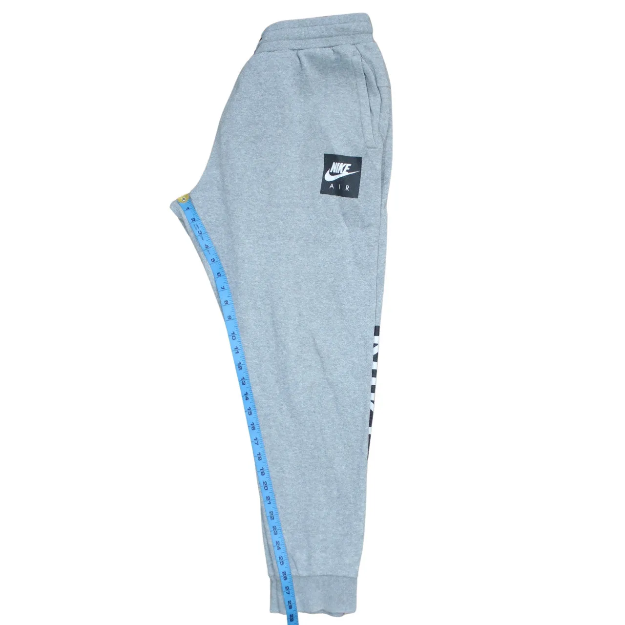 Nike Grey Joggers Sweatpants Men's Large Nike Air Logo Printed Leg Cuffed Loungewear sold by Vintage Club product image thumbnail 5
