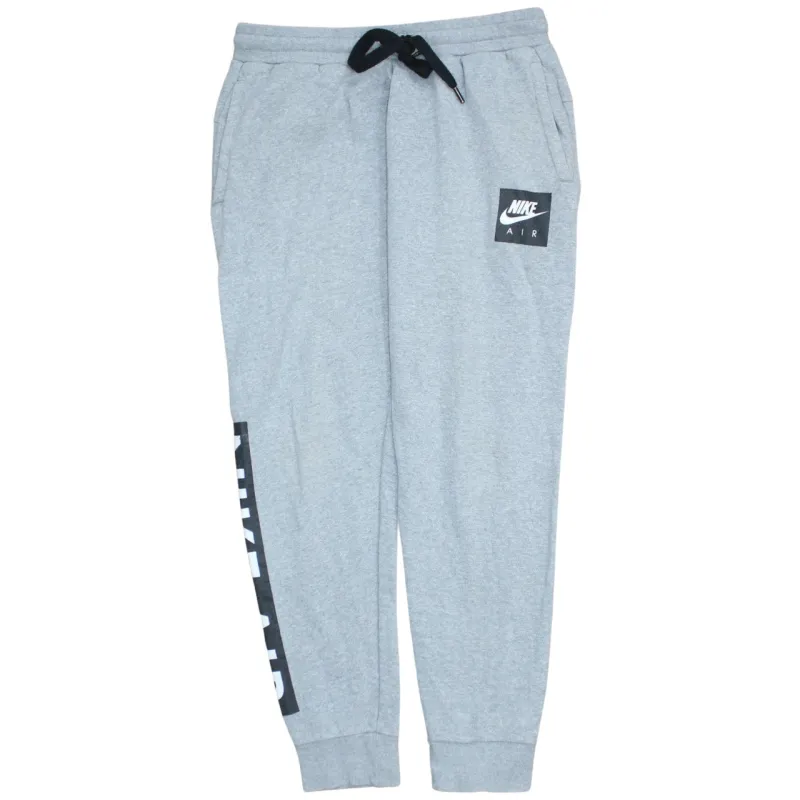 Nike Grey Joggers Sweatpants Men's Large Nike Air Logo Printed Leg Cuffed Loungewear sold by Vintage Club