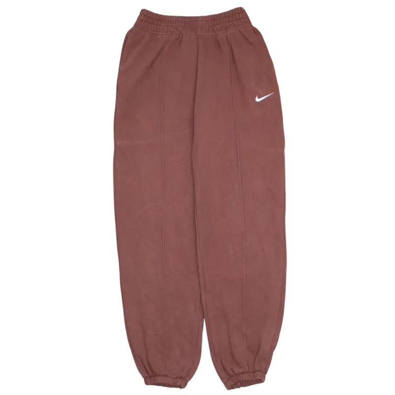 Nike Burgundy Red Joggers Men’s Small Embroidered Swoosh Elastic Waist Cuffed Sweatpants made by Nike