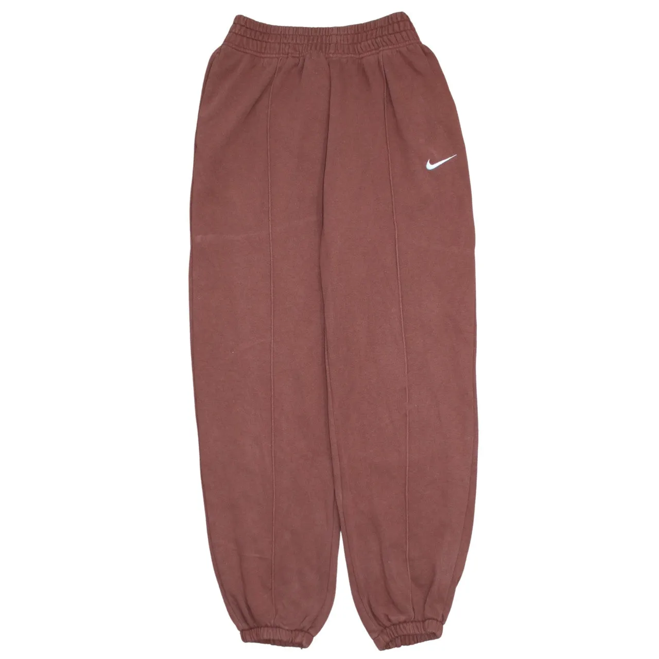 Nike Burgundy Red Joggers Men’s Small Embroidered Swoosh Elastic Waist Cuffed Sweatpants sold by Vintage Club