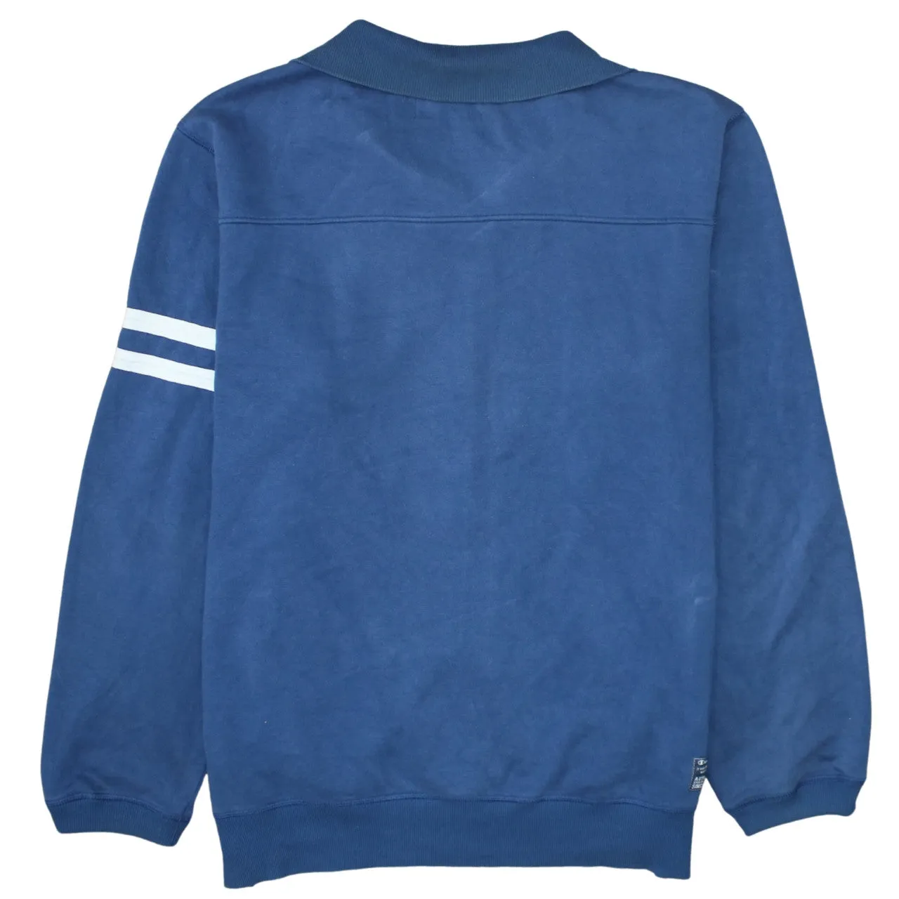 Champion Navy Blue Zip Sweatshirt Men's XXLarge C Logo Stripe Sleeve Track Top sold by Vintage Club product image thumbnail 2