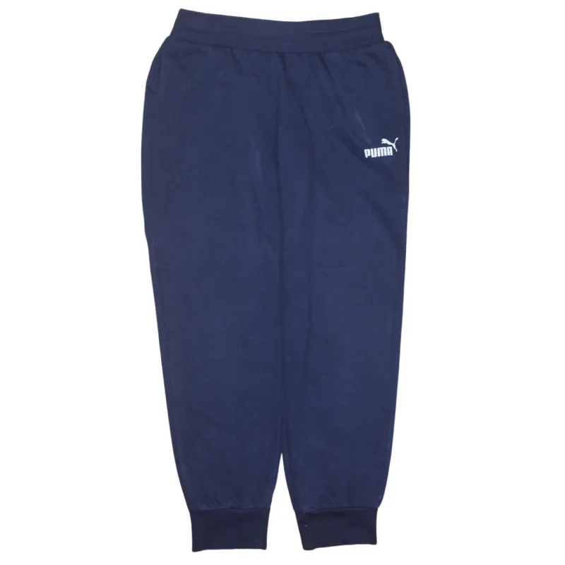 Puma Navy Blue Joggers Men's Small Printed Logo Elastic Waist Cuffed Sweatpants sold by Vintage Club