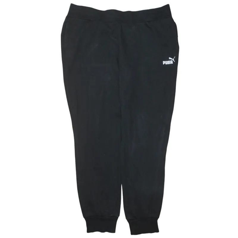Puma Black Joggers Women’s XXLarge Printed Logo Cuffed Hem Casual Sweatpants made by Puma