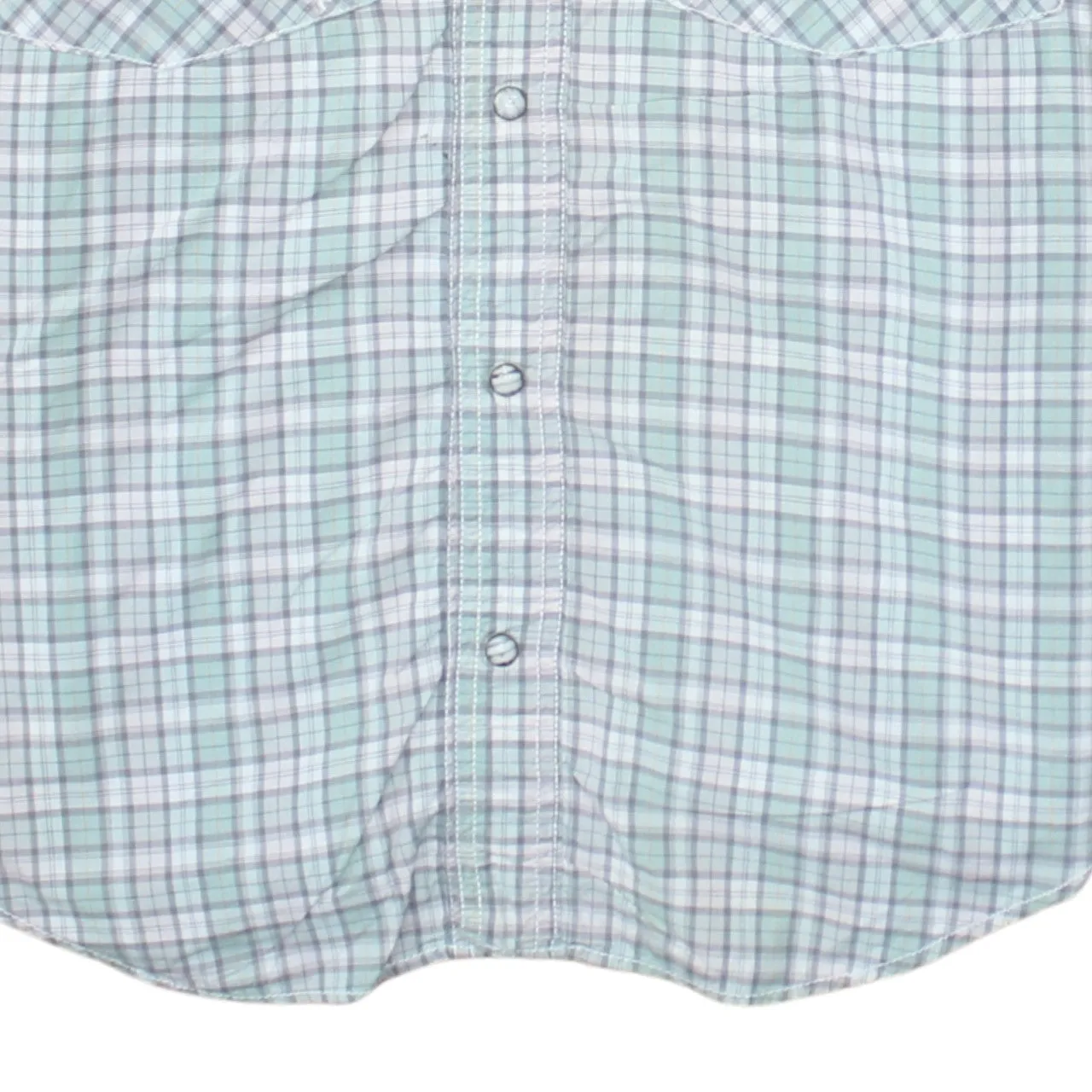 Levi's Light Green Check Shirt Men's Small Western Snap Pockets Long Sleeve Casual Top sold by Vintage Club product image thumbnail 4