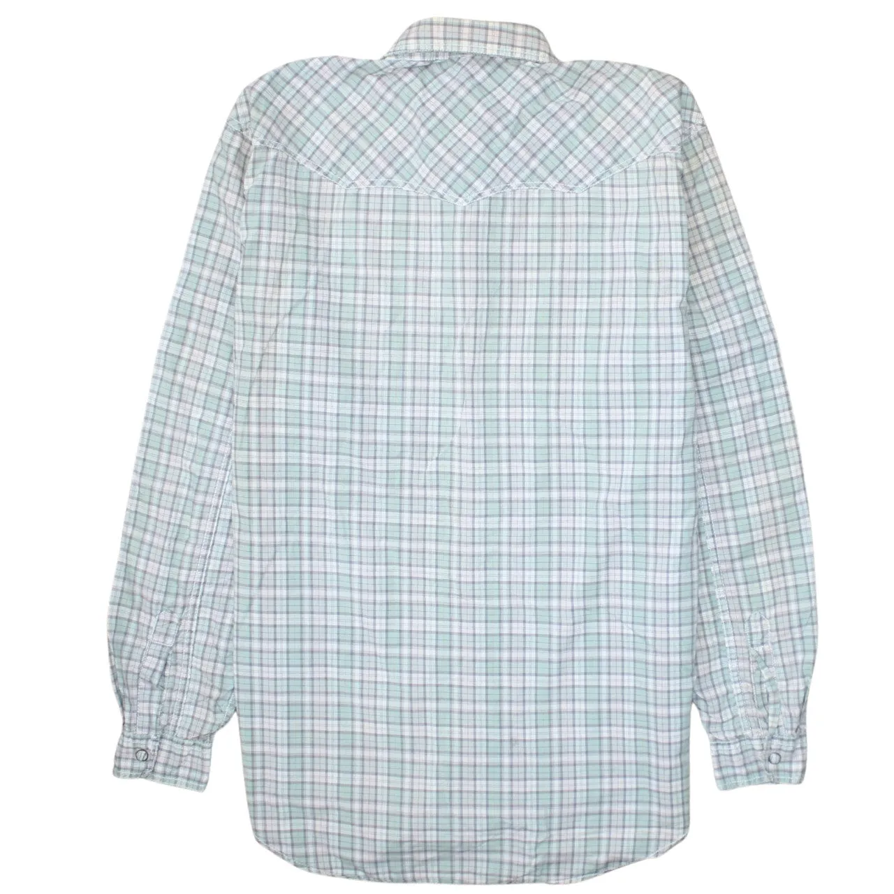 Levi's Light Green Check Shirt Men's Small Western Snap Pockets Long Sleeve Casual Top sold by Vintage Club product image thumbnail 2