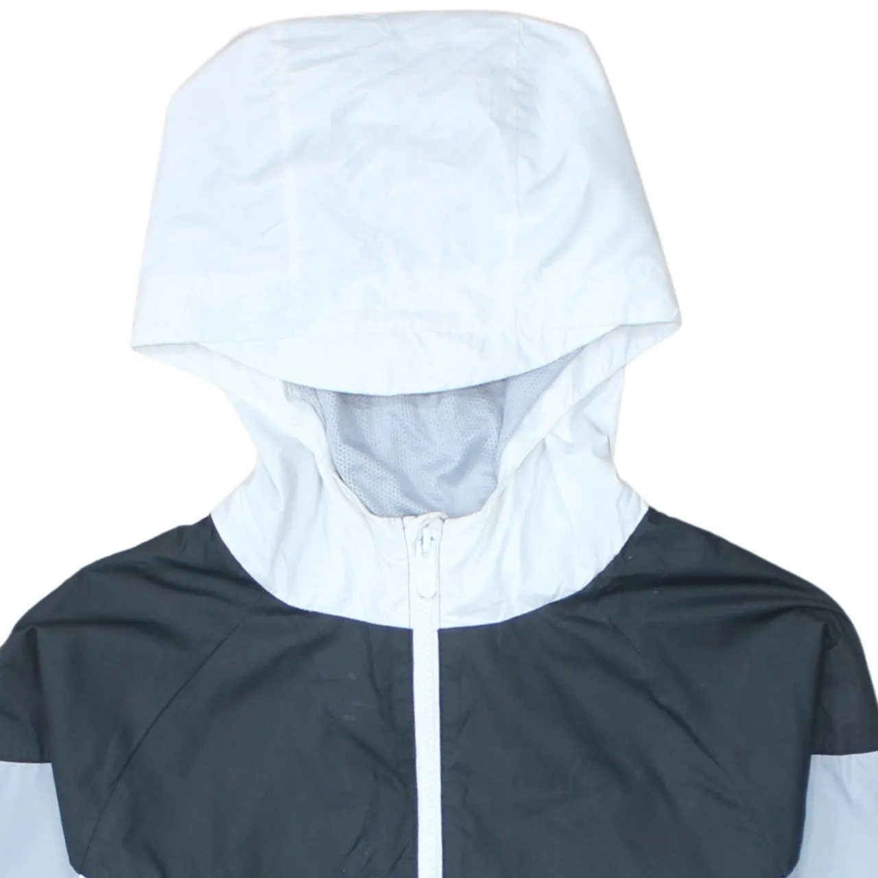Nike White Grey Hooded Windbreaker Women’s Large Full Zip Colour Block Jacket sold by Vintage Club product image thumbnail 3