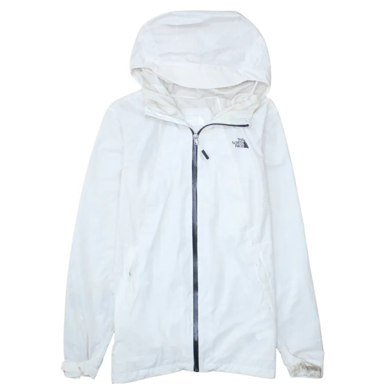 The North Face White Hooded Windbreaker Women’s Large Full Zip Embroidered Logo Jacket sold by Vintage Club