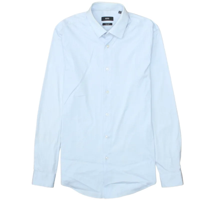 HUGO BOSS Light Blue Shirt Men's Large Long Sleeve Button Up Smart Casual Top made by Hugo Boss