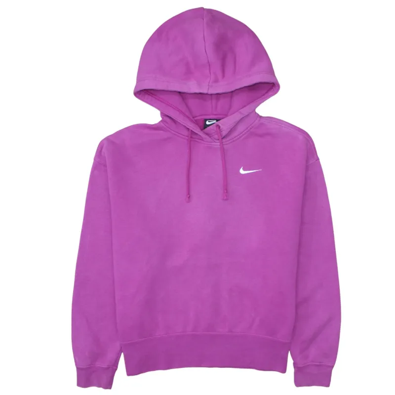 Nike Pink Purple Hoodie Men's Medium Embroidered Swoosh Drawstring Pullover Sweatshirt made by Nike