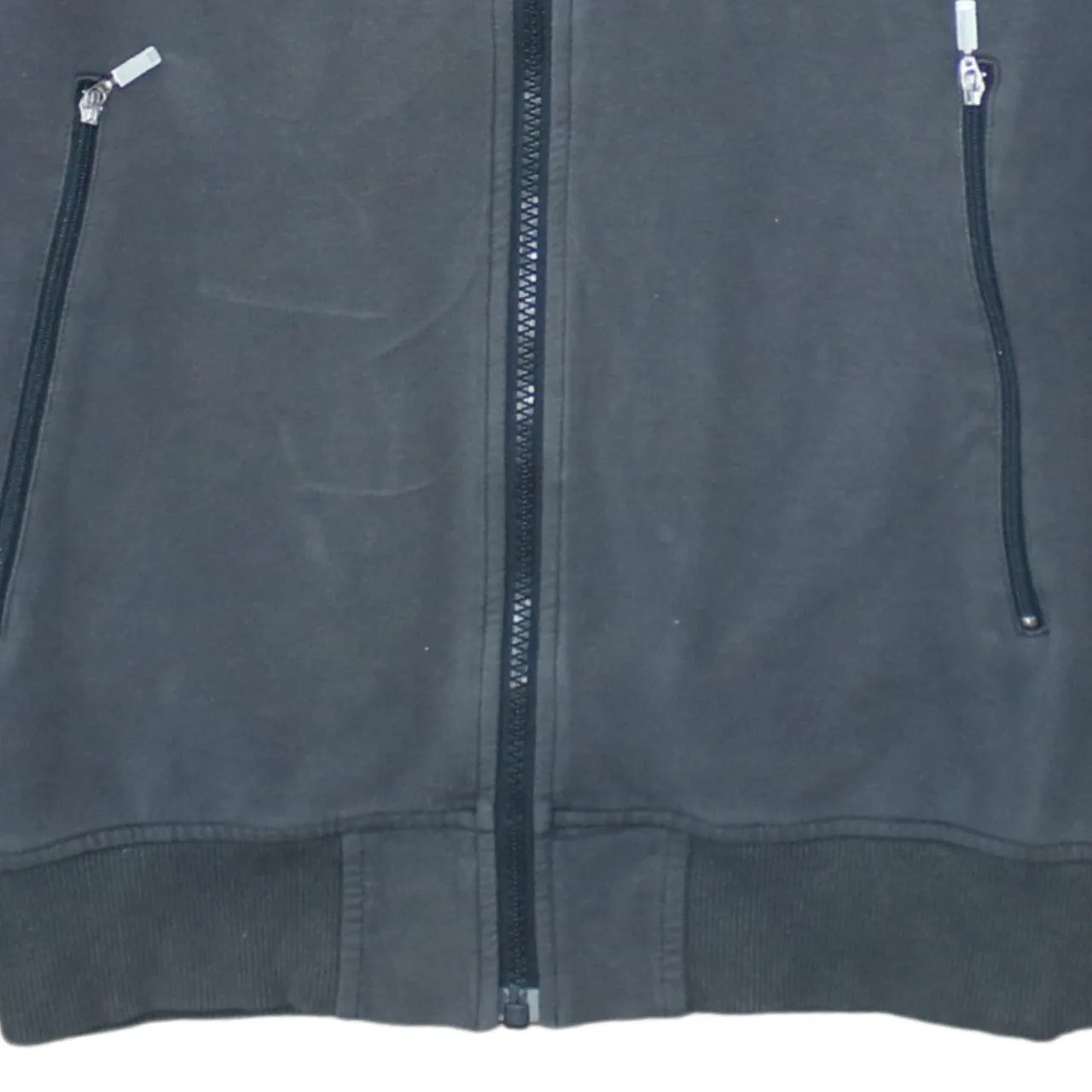 Adidas Dark Grey Jacket Men's Small Full Zip Embroidered Logo Zip Pockets Track Top sold by Vintage Club product image thumbnail 4